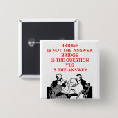 Badge Carré 5 Cm conception de joueur de pont (Devant & derrière)