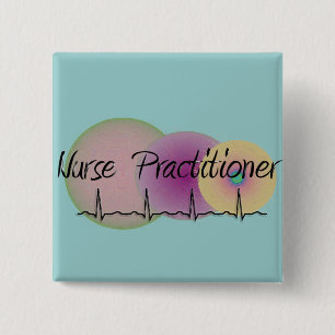 Badge Carré 5 Cm Conception de la praticienne QRS d'infirmière