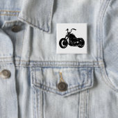 Badge Carré 5 Cm Conception de moto cruiser classique (En situation)