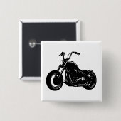 Badge Carré 5 Cm Conception de moto cruiser classique (Devant & derrière)