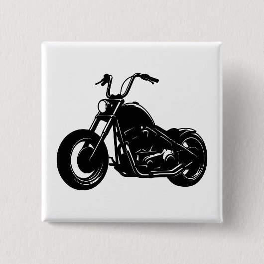 Badge Carré 5 Cm Conception de moto cruiser classique (Devant)