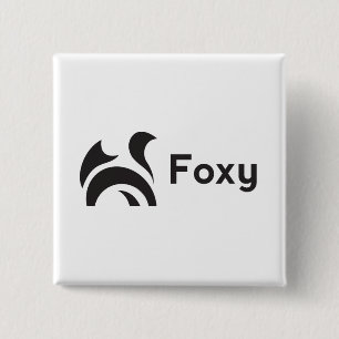 Badge Carré 5 Cm Conception Foxy