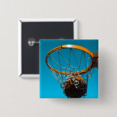 Badge Carré 5 Cm Conception géniale de basket-ball (Devant & derrière)