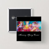 BADGE CARRÉ 5 CM CONCERT DE PRINTEMPS HARMONY TRIO (Devant & derrière)