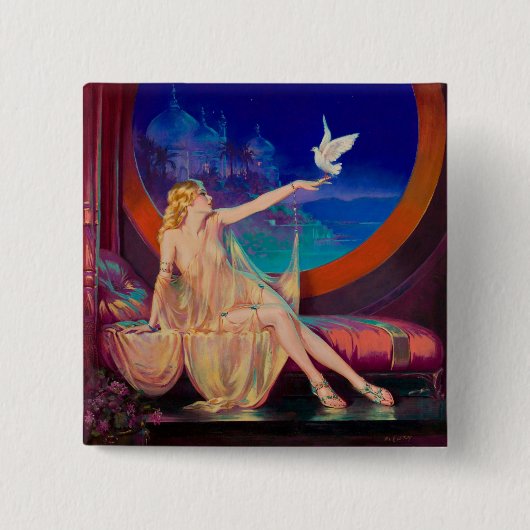 Badge Carré 5 Cm Concubine de Sultana le sultan arabe 1925 (Devant)