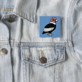 Badge Carré 5 Cm Condor andin (En situation)