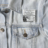 Badge Carré 5 Cm Confiance de frontispice démontée ; Astronome (En situation)