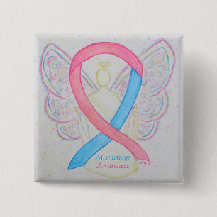 Badge Carré 5 Cm Connaissance de la fausse couche Angle ruban Pièce