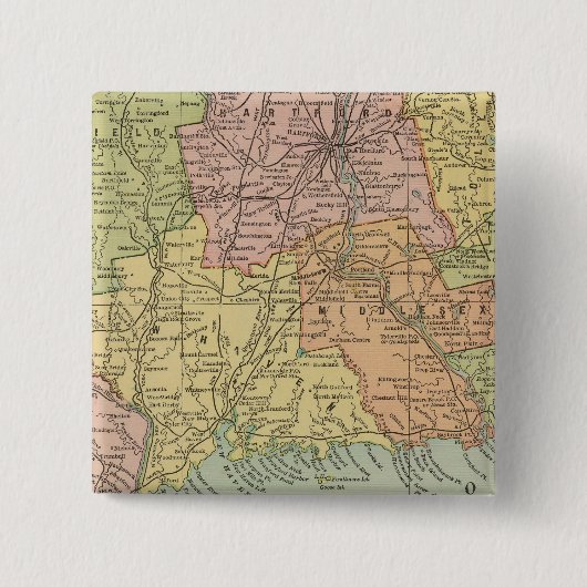 Badge Carré 5 Cm Connecticut 5 (Devant)