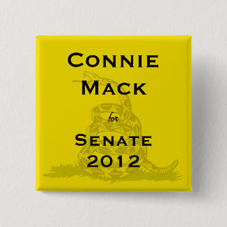 Badge Carré 5 Cm Connie Mack pour le bouton de thé de sénat