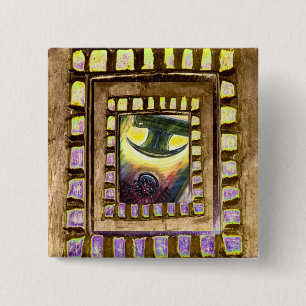 Badge Carré 5 Cm Conquest Over Evil