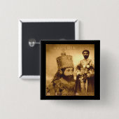 Badge Carré 5 Cm Conquête du bouton de lion (Devant & derrière)