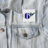 Badge Carré 5 Cm Conscience de CFS (bouton carré) (En situation)