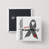 Badge Carré 5 Cm Conscience de diabète (Devant & derrière)