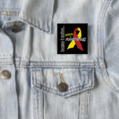Badge Carré 5 Cm Conscience de l'hépatite C (En situation)