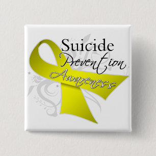 Badge Carré 5 Cm Conscience de prévention de suicide