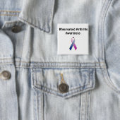 Badge Carré 5 Cm Conscience de rhumatisme articulaire (En situation)