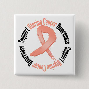 Badge Carré 5 Cm Conscience utérine de Cancer de soutien