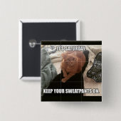 Badge Carré 5 Cm Conseil de samedi (Devant & derrière)