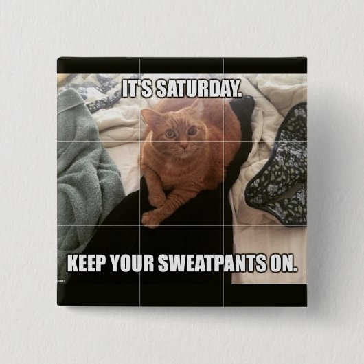 Badge Carré 5 Cm Conseil de samedi (Devant)