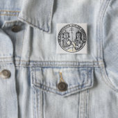 Badge Carré 5 Cm Constantine VI et sa mère Irène (En situation)