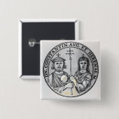Badge Carré 5 Cm Constantine VI et sa mère Irène (Devant & derrière)