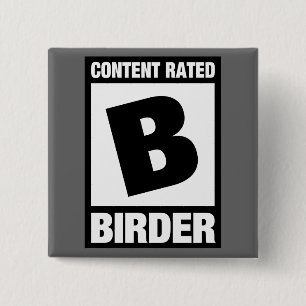 Badge Carré 5 Cm Contenu noté B : Birder