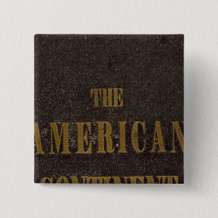 Badge Carré 5 Cm Continent américain États-Unis