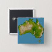 Badge Carré 5 Cm Continent australien (Devant & derrière)