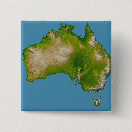 Badge Carré 5 Cm Continent australien (Devant)