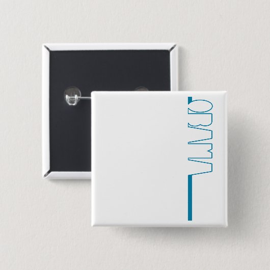 Badge Carré 5 Cm Contour d'Obama - bouton (Devant & derrière)