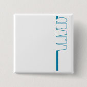 Badge Carré 5 Cm Contour d'Obama - bouton (Devant)