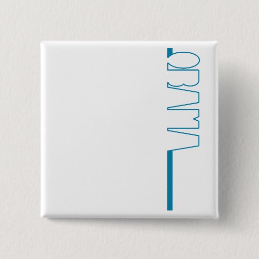 Badge Carré 5 Cm Contour d'Obama - bouton (Devant)