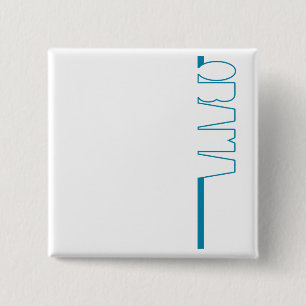 Badge Carré 5 Cm Contour d'Obama - bouton