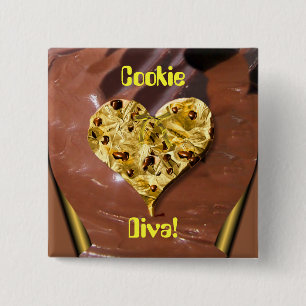 Badge Carré 5 Cm Cookie Diva !