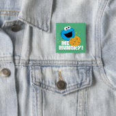 Badge Carré 5 Cm Cookie Monster | Moi qui ai faim ! (En situation)