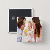 Badge Carré 5 Cm Cool Family Stylish Fab (Devant & derrière)