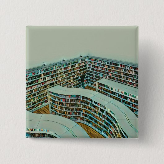 Badge Carré 5 Cm Cool lecture amant cadeau (Devant)