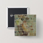 Badge Carré 5 Cm Coordonnée d'un archer d'une frise (Devant & derrière)