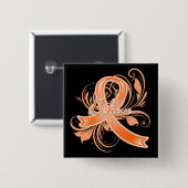 Badge Carré 5 Cm COPD Croire Flourish Ribbon v2 (Devant & derrière)