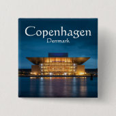 Badge Carré 5 Cm Copenhague Danemark (Devant)