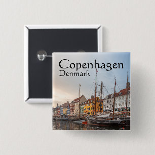 Badge Carré 5 Cm Copenhague Danemark