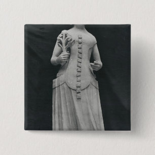 Badge Carré 5 Cm Copie d'une statue d'Isabella de la Bavière