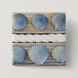 Badge Carré 5 Cm Coquillages New York City