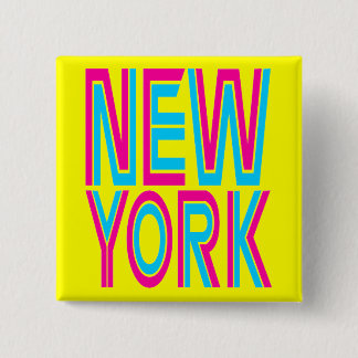 Badge Carré 5 Cm Corey Tiger 80s Rétro New York