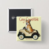 Badge Carré 5 Cm Corgi convertible (Devant & derrière)