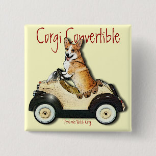 Badge Carré 5 Cm Corgi convertible