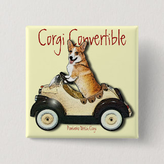 Badge Carré 5 Cm Corgi convertible