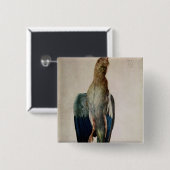 Badge Carré 5 Cm Corneille bleue, 1512 (Devant & derrière)