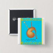 Badge Carré 5 Cm cornemuse (Devant & derrière)